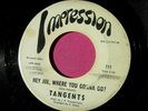 THE TANGENTS - Hey Joe Where You Gonna Go - Promo garage 45 rpm - Impression 111