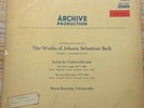 PIERRE FOURNIER “THE WORKS OF BACH” ARCHIVE ARC 73 187 1st press 1960 1A/1B NM