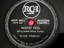 ELVIS PRESLEY (78 RPM - ITALY) A25V 0515 - HOUND DOG (BLACK LABEL)  BIG RCA LOGO