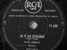 ELVIS PRESLEY - IS IT SO STRANGE/I'M COUNTING ON YOU- 78 RPM -SOUTH AFRICA- VG+