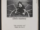 CHRIS STAMEY: The Summer Sun / Where The Fun Is 45 (PS, tiny corner tear, sl di