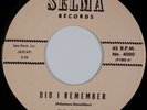 THE CRESTS: Did I Remember / Tears Will Fall SELMA Doo Wop 45 NM Orig Bell Sound