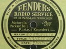 Rare Vintage Leo Fenders Radio Service Fullerton Ca Direct to Disc Record 1942