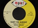 HAROLD BURRAGE: Baby I'm Alright / Fifty Fifty 45 (dj, close to M-) rare Soul