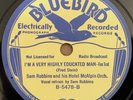 78 rpm Sam Robbins-Very Highly Educated Man Bluebird B-5478 Depression Dance