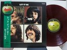 THE BEATLES / LET IT BE, RARE RED WAX JAPAN ORIG. 1ST PRESS 1971 LP w/OBI EX+