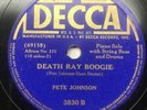 Pete Johnson 78rpm single 10-inch Decca #3830 Basement and Death Ray Boogie