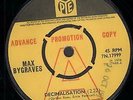 MAX BYGRAVES Decimalisation 7 INCH VINYL UK Pye 1970 Promo B/W Many Many Many