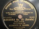 Regimiento de navarra 7'' Black G&T 60089 78 rpm record disque pour gramophone