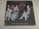 ORIGINAL VINTAGE BLACK SABBATH HEAVEN AND HELL 33 1/3 RPM RECORD ALBUM
