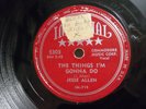 JESSE ALLEN -78 rpm IMPERIAL #5303 FLEXI- THING'S I'M GONNA DO /WHAT A PARTY- M-
