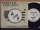 SADISTIC EXPLOITS - FREEDOM 7'' 45 RARE PHILLY HARDCORE PUNK , YDI , CRASS KBD
