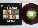 BEATLES LET IT BE APPLE AR-2461 Japan RED VINYL VINYL 7