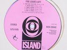 FOLK ROCK LP - NICK DRAKE - FIVE LEAVES LEFT Island UK No Jacket CLEAN Disc M-