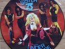 EX/EX TWISTED SISTER UNDER THE BLADE VINYL PICTURE DISC LP