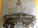 1938  Original HMV 3 Record Set from Disney's 'Snow White and the Seven Dwarfs'