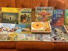 VINTAGE Fisher-Price Children’s Record Player Walt Disney Read-along Book Albums