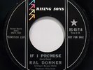 RAL DONNER ? If I Promise ? Rarer Teen Promo 45 RISING SONS #RS 45-714