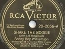Sonny Boy Williamson 78 20-2056 Shake The Boogie Mean Old Highway VG+ Nipper RCA