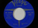 Northern Soul 45 AMBERS I Love You Baby/Now I'm In Trouble on Verve