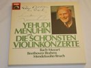 SIGNED  MENUHIN: Brahms, Beethoven, Bach Violin Concertos EMI 1536443 5LP Box