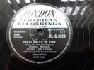Jerry Lee Lewis Great Balls Of Fire 78 rpm London HLS 8529 Mint
