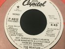 NM- Beatles Promo 45 Capitol P-4612: Sgt Peppers - Mono Stereo vinyl record rare