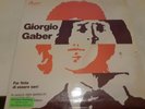 GIORGIO GABER  Far finta di essere sani Doppio LP 1973 PROMO M-