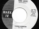CLAUDIE ROBINSON This Love/It is Written `62 MARK IV WLP PROMO Doowop R&B Soul
