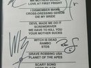 Wednesday 13 Frankenstein Drag Queens band Signed Set list & Poster