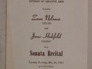 ZARA NELSOVA rare concert program Main Auditorium SF STATE 1955 cello