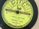 Johnny Cash I Walk The Line & Get Rhythm 56' SUN Label 78 RPM Memphis Rockabilly