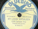 Cliff Carlisle Trio-Lovin' Kathleen/28 Years-Bluebird 6405 V+ Prewar Country