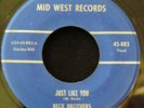 45 ROCKABILLY ---  BECK BROTHERS --  Just Like You 1960 Starday Custom --  HEAR