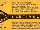 Heavy Sound Festival 1983 - RARE Concert Ticket - Ostrogoth Gary Moore Warning