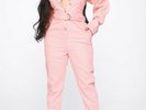 FASHION NOVA ALEXA UTILITY JUMPSUIT CANDY PINK