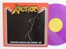 BLACK METAL LP - VENOM - DEADLINE DEMO '86 2010 UK Purple Wax w/ Poster VG++