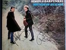 SIMON & GARFUNKEL SOUNDS/SILENCE RARE '66 LP NO TITLES COVER AUTOGRAPHED BY BOTH