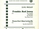 Elvis Presley-Frankie And Johnny  DJ PROMO COVER mit Schreibfehler  RAR