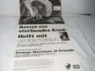 Beatles George Harrison Werbeplakat Concert For Bangladesh 1971 German Germany
