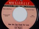 LEE ROGERS: How Are You Fixed For Love WHEELSVILLE Northern Soul OG 45 HEAR