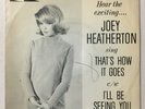 *JOEY HEATHERTON That's How It Goes I'll Be Coral 62422 promo ps NM Degritter