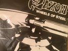 SAXON - Wheels Of Steel - WHITE LABEL PROMO LP 1980 NWOBHM Brit Heavy Metal RARE