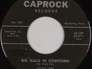 HOYLE NIX, WEST TEXAS COWBOYS: Big Balls Cowtown CAPROCK Western Swing 45 HEAR