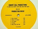 ROBERT HALL PRODUCTION MUSIC LP 1970s lounge funk samples  #3571