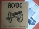 AC/DC orig 1981 Lp + insert - For Those About To Rock, red Alberts label ALP.053