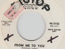 DEL SHANNON - FROM ME TO YOU/ TWO SILHOUETTES US Bigtop 45 promo