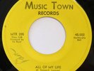 DETROIT SOUL All Of My Life / Mr. Hip MUSIC TOWN 45 northern HEAR