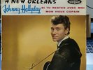 RARE EP 45T JOHNNY HALLYDAY - A NEW ORLEANS AVEC ( LANGUETTE + CENTREUR ) -