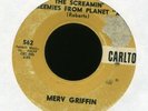 MERV GRIFFIN Screamin' Meemies From Planet X Carlton Halloween Popcorn 45 Hear